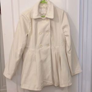 Xhiliration White Pea Coat